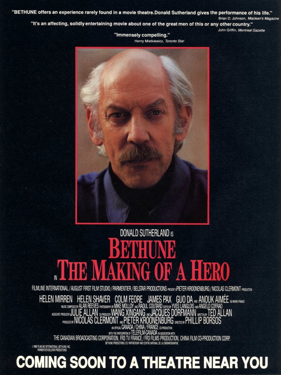 Bethune: The Making of a Hero poster